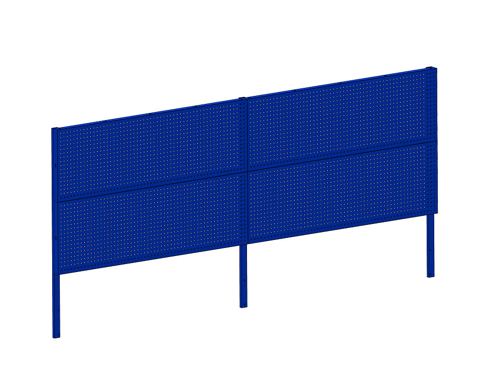 dierovaná stena 285x90cm - blue