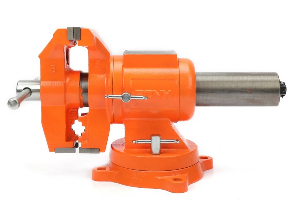 Zverák otočný v dvoch osiach PONY JORGENSEN Heavy Duty - rozpätie čeľustí 125mm