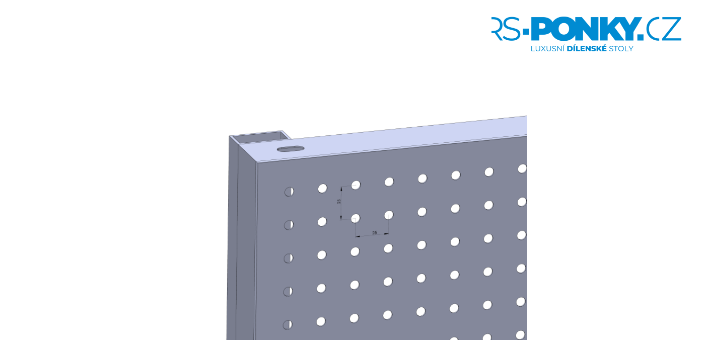 dierovaná stena 173x90cm - blue