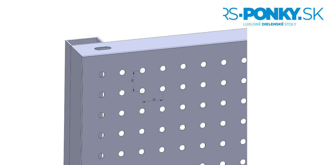 dierovaná stena 173x90cm - blue