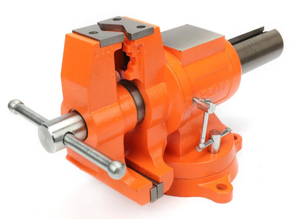 Zverák otočný v dvoch osiach PONY JORGENSEN Heavy Duty - rozpätie čeľustí 125mm