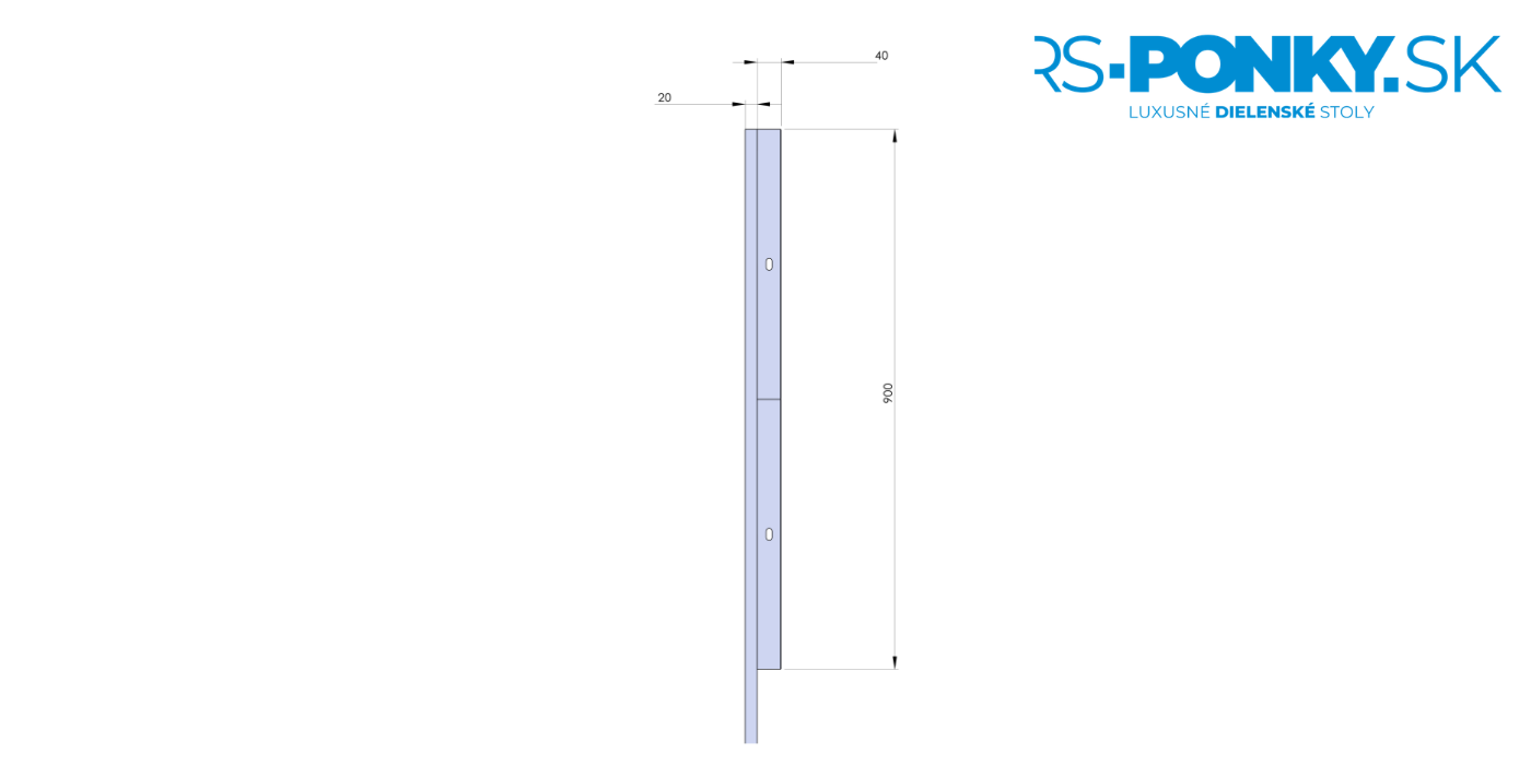 dierovaná stena 173x90cm - blue